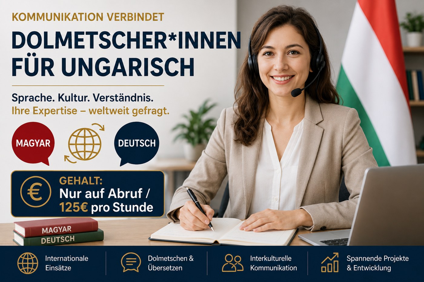 Stellenanzeige Dolmetscherinnen und Dolmetscher für Ungarisch